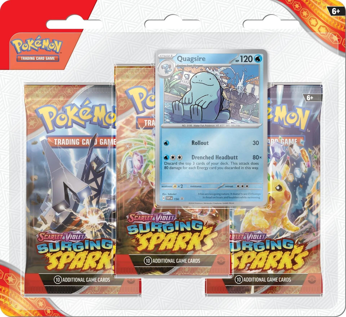 Image for Surging Sparks 3 Pack Blisters [Quagsire] - Pokemon