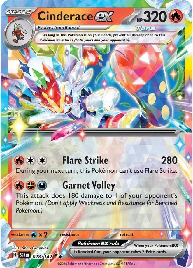 Image for Cinderace ex (028/142) (SCR) - Pokemon