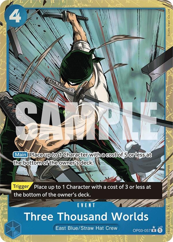 Image for Three Thousand Worlds (Alternate Art) (OP03-057) (PRB-01) - One Piece Card Game