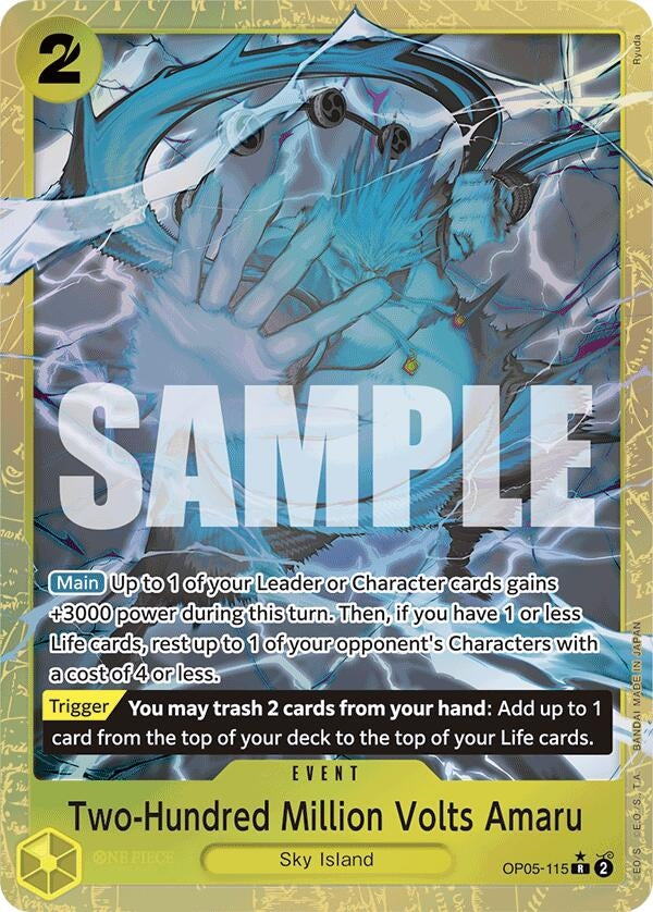 Image for Two-Hundred Million Volts Amaru (Alternate Art) (OP05-115) (PRB-01) - One Piece Card Game
