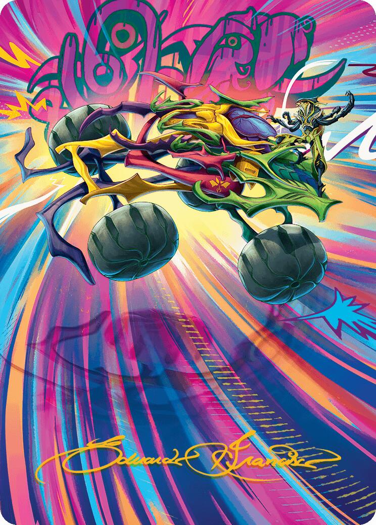 Thunderous Velocipede Art Card (Gold-Stamped Signature) [Aetherdrift Art Series]