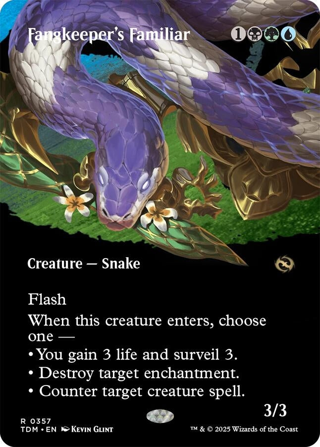 Image for Fangkeeper's Familiar (Borderless) (357) (TDM) - Magic: The Gathering