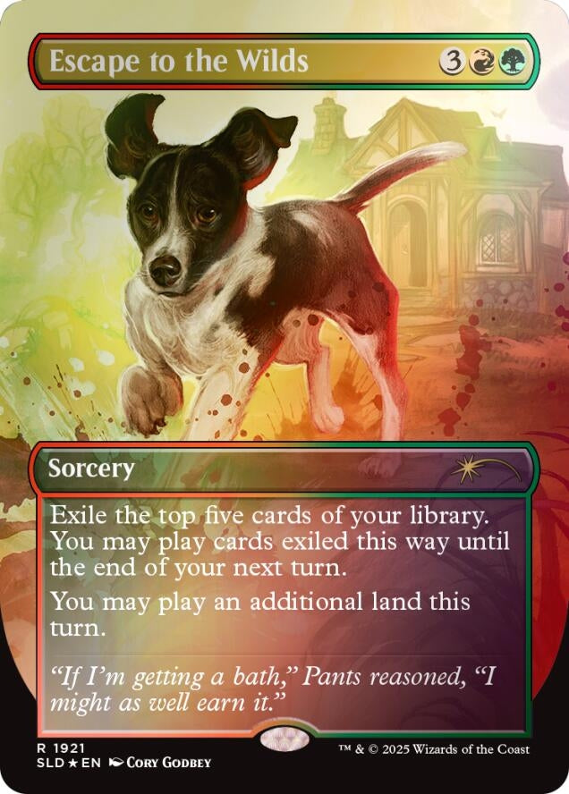 Image for Escape to the Wilds (1921) (Rainbow Foil) (1921) (SLD) - Magic: The Gathering