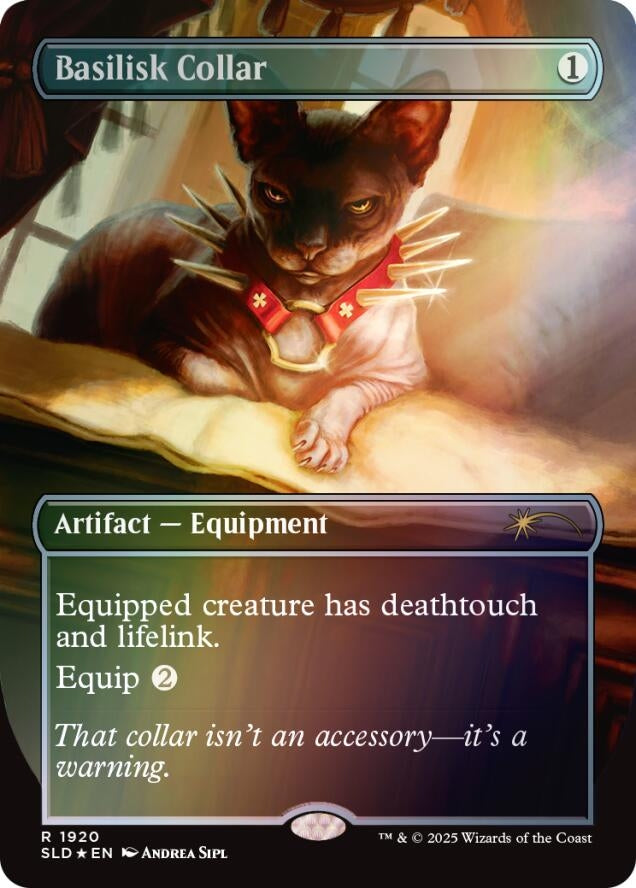 Image for Basilisk Collar (1920) (Rainbow Foil) (1920) (SLD) - Magic: The Gathering