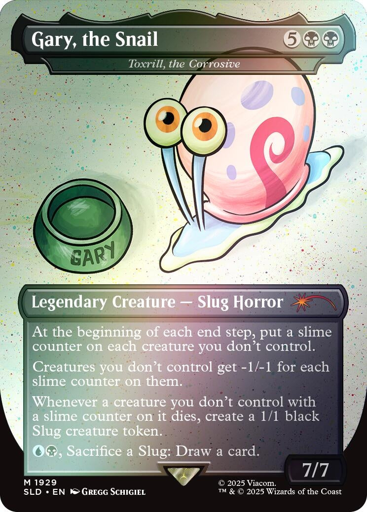 Image for Gary, the Snail - Toxrill, the Corrosive (Rainbow Foil) (1929) (SLD) - Magic: The Gathering
