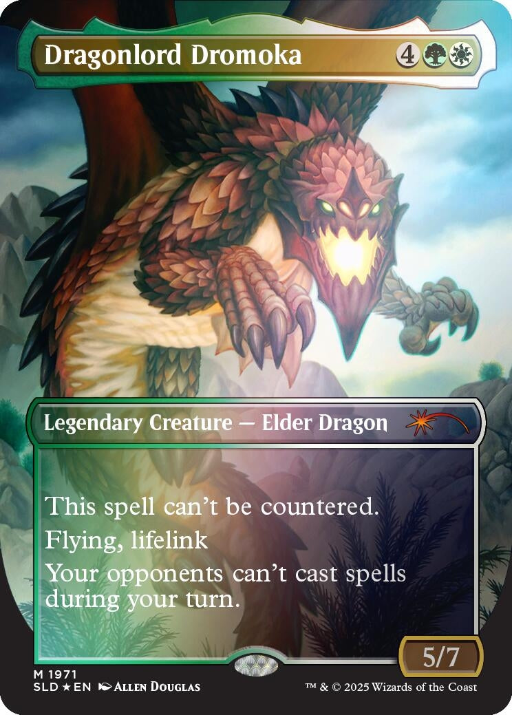 Image for Dragonlord Dromoka (Rainbow Foil) (1971) (SLD) - Magic: The Gathering