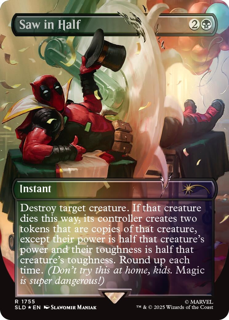 Image for Saw in Half (Rainbow Foil) (1755) (SLD) - Magic: The Gathering