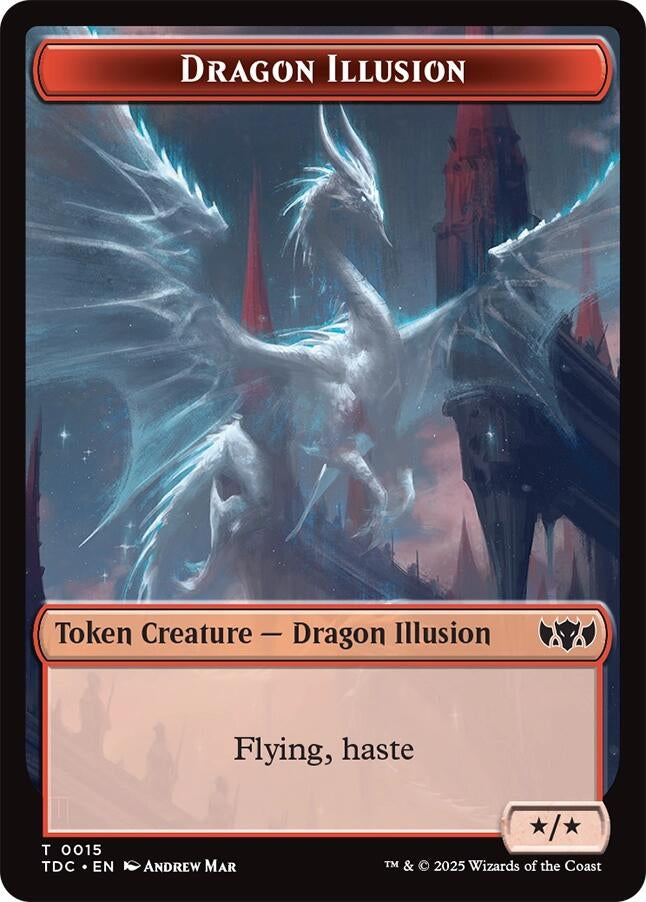 Image for Dragon Illusion // Monk Double-Sided Token (15 // 3) - Magic: The Gathering