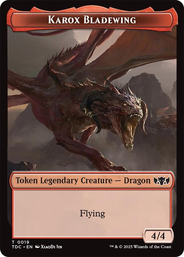 Image for Karox Bladewing // Copy Double-Sided Token (19 // 1) - Magic: The Gathering