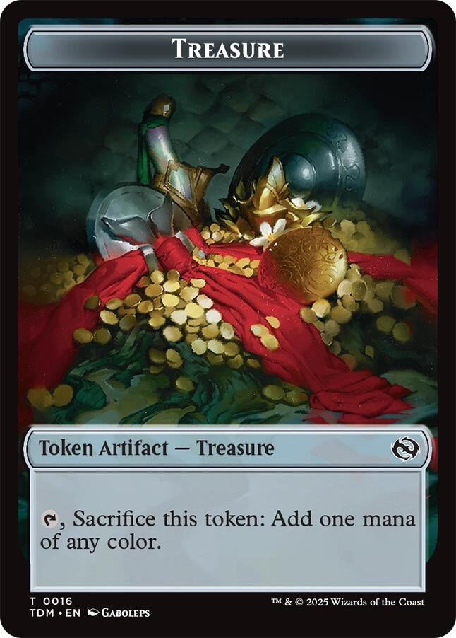 Image for Treasure // Zombie Druid Double-Sided Token (16 // 10) - Magic: The Gathering