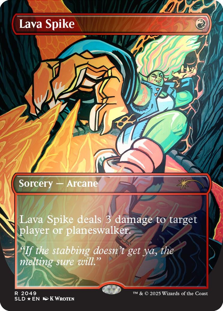 Image for Lava Spike (2049) (Rainbow Foil) (2049) (SLD) - Magic: The Gathering