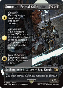 Image for Summon: Primal Odin (Borderless) (365) (FIN) - Magic: The Gathering