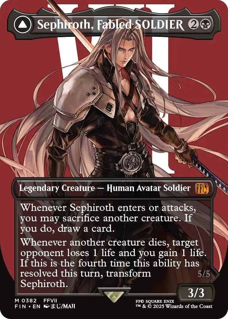 Sephiroth, Fabled SOLDIER (Borderless) (0382) (382) (FIN)