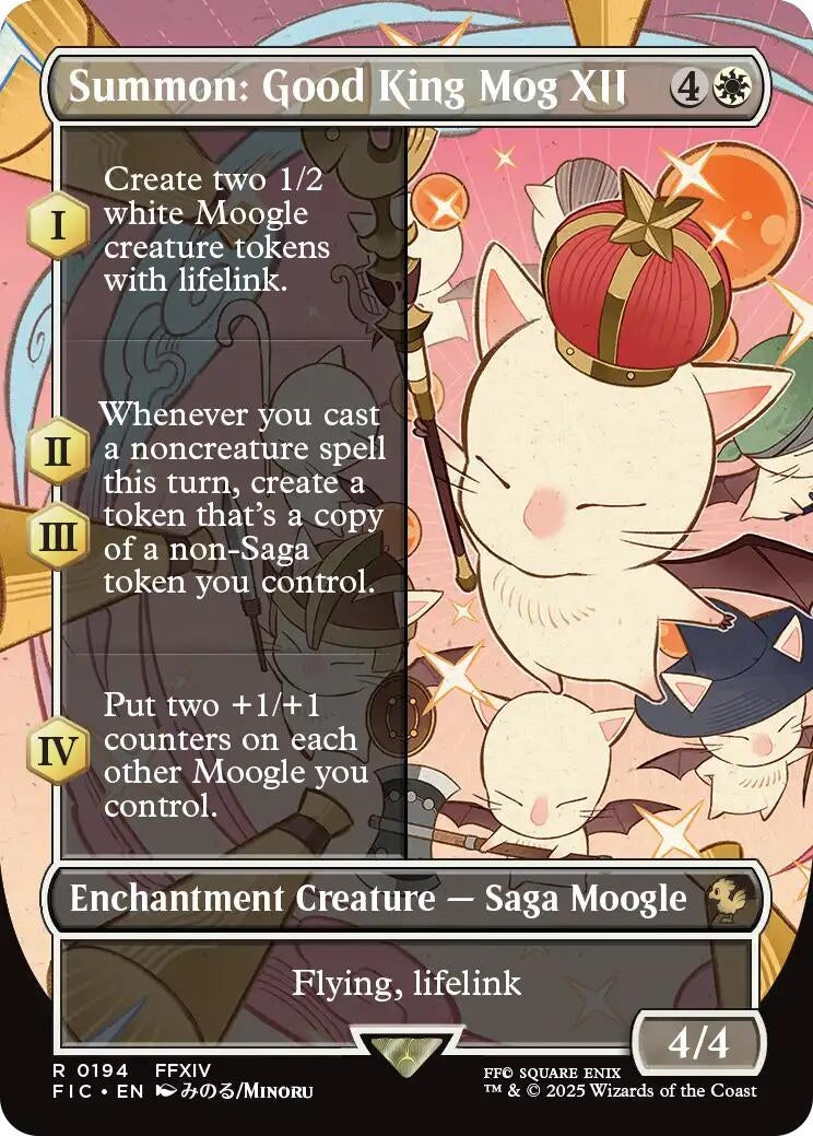 Image for Summon: Good King Mog XII (Borderless) (194) (FIC) - Magic: The Gathering