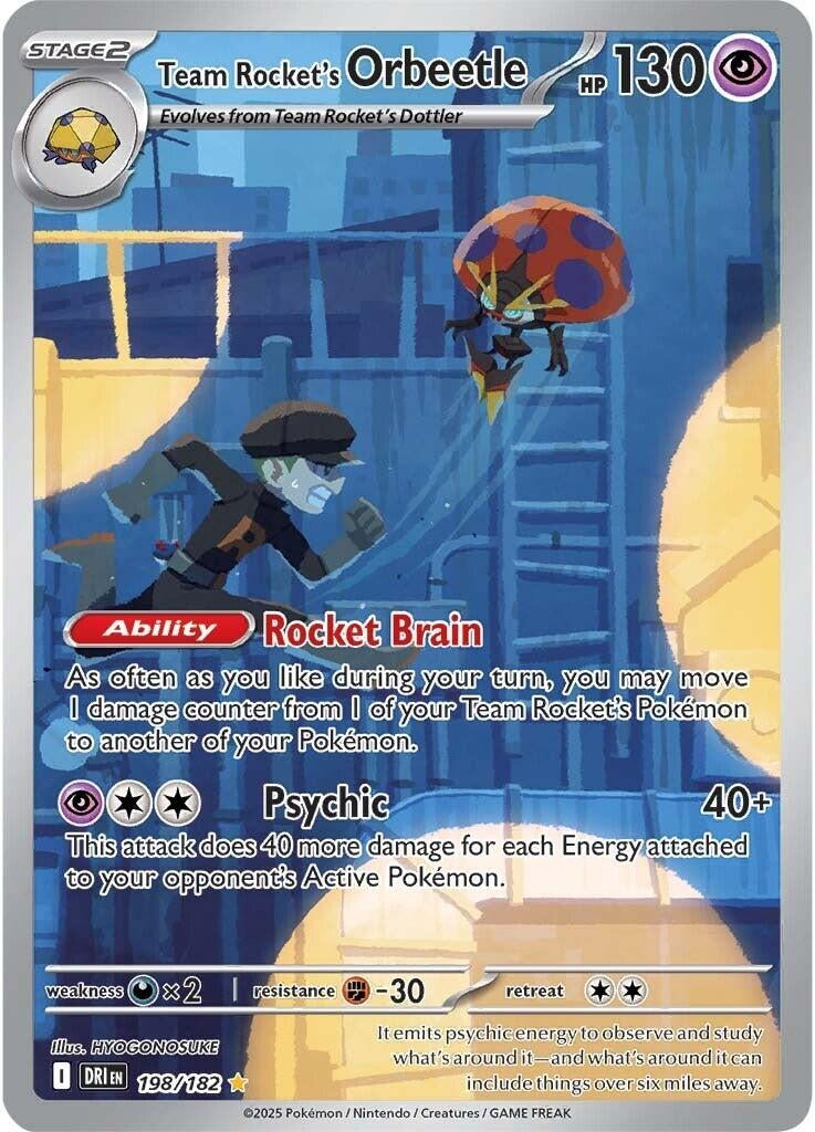 Image for Team Rocket's Orbeetle (198/182) (DRI) - Pokemon