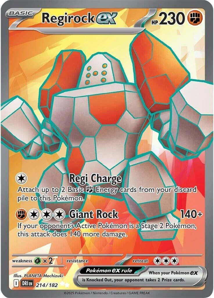Image for Regirock ex (214/182) (DRI) - Pokemon