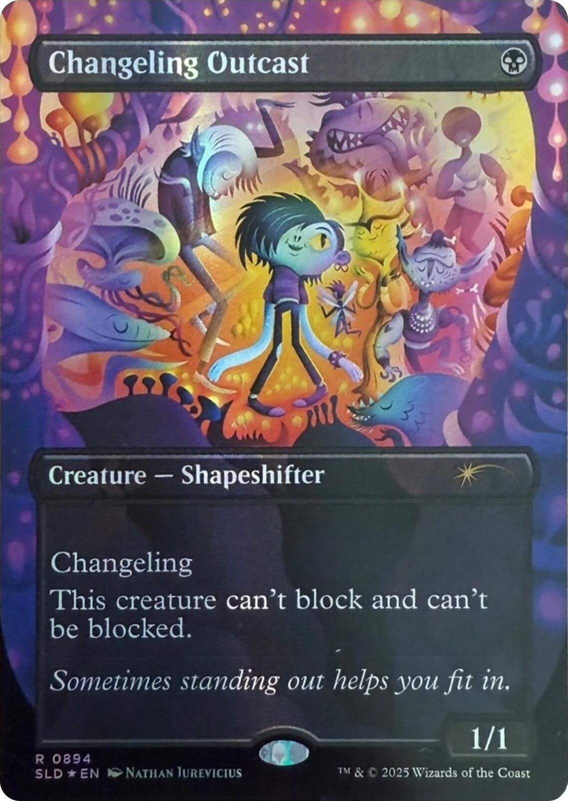 Changeling Outcast (Rainbow Foil) (894) (SLD)