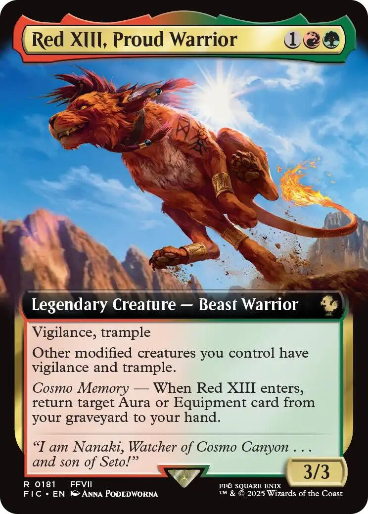 Red XIII, Proud Warrior (Extended Art) (181) (FIC)