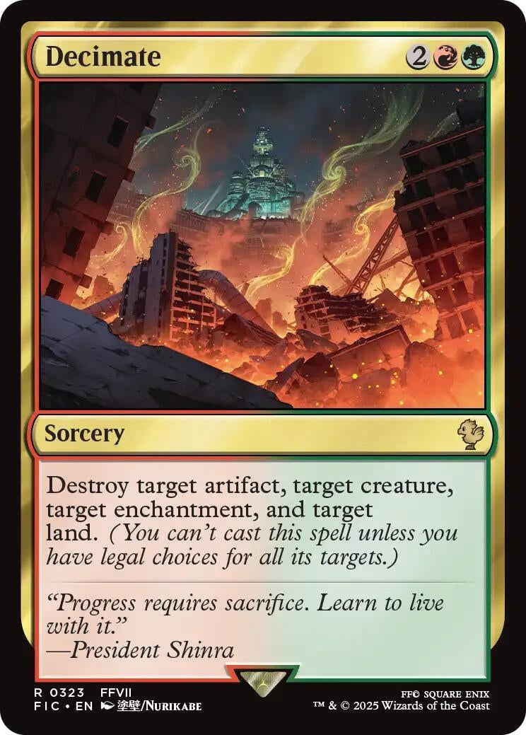 Image for Decimate (Surge Foil) (323) (FIC) - Magic: The Gathering