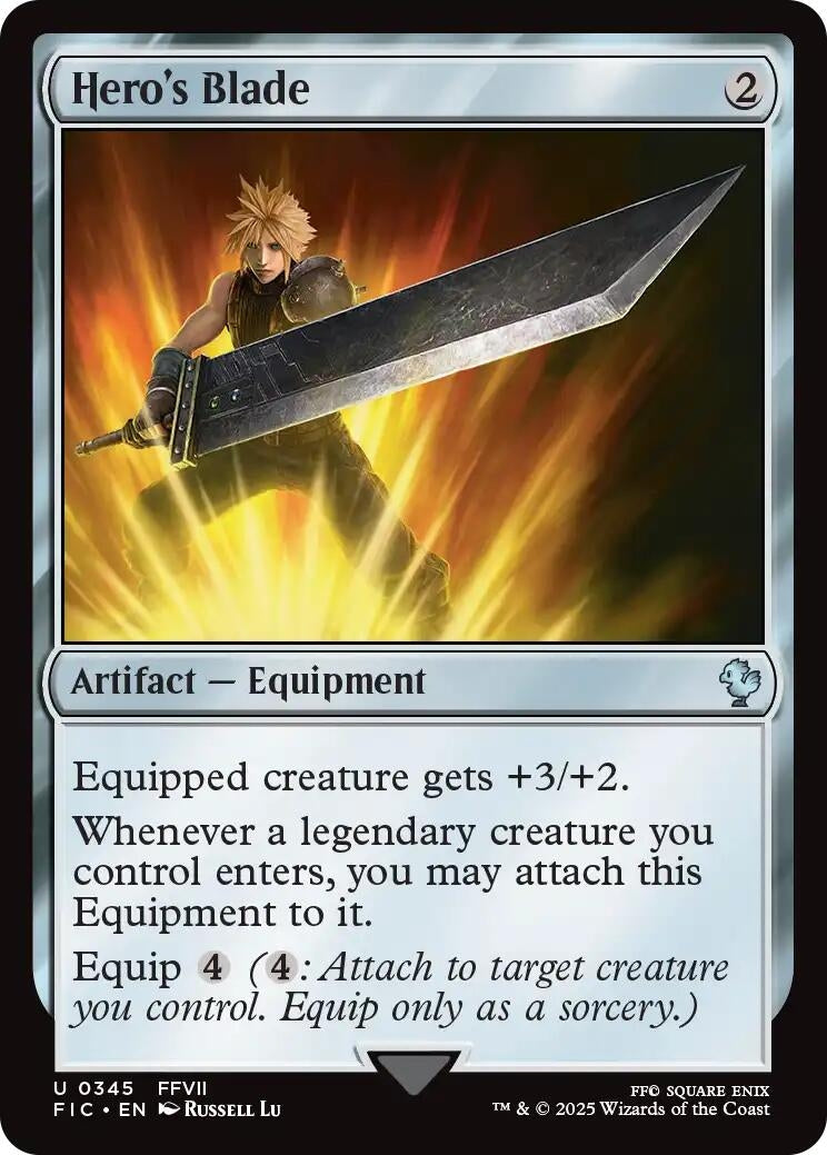 Image for Hero's Blade (Surge Foil) (345) (FIC) - Magic: The Gathering