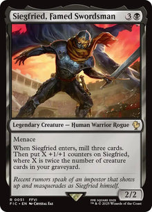Image for Siegfried, Famed Swordsman (Surge Foil) (51) (FIC) - Magic: The Gathering