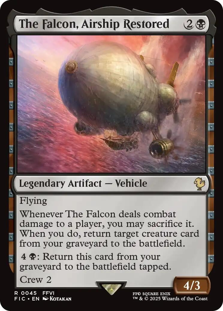 Image for The Falcon, Airship Restored (Surge Foil) (45) (FIC) - Magic: The Gathering