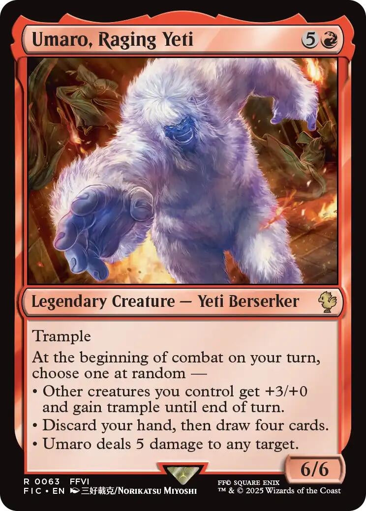 Image for Umaro, Raging Yeti (Surge Foil) (63) (FIC) - Magic: The Gathering
