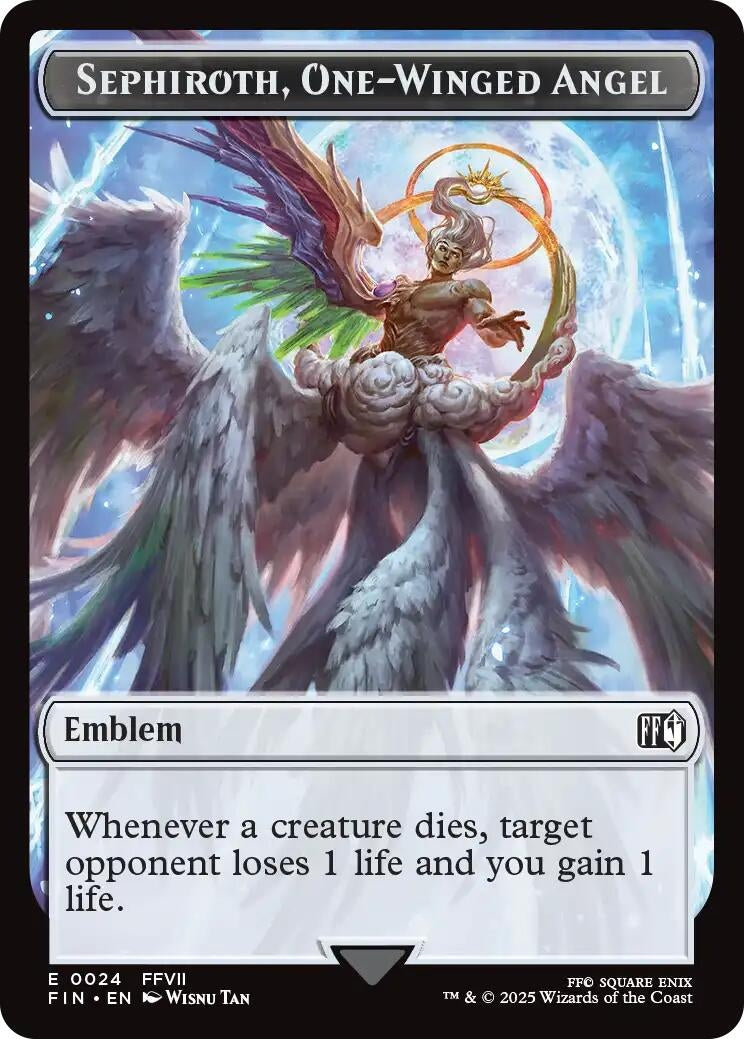 Emblem - Sephiroth, One-Winged Angel // Robot Warrior Double-Sided Token (24 // 12) (FIN)