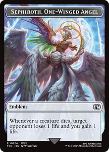 Emblem - Sephiroth, One-Winged Angel // Robot Warrior Double-Sided Token (24 // 12) (FIN)