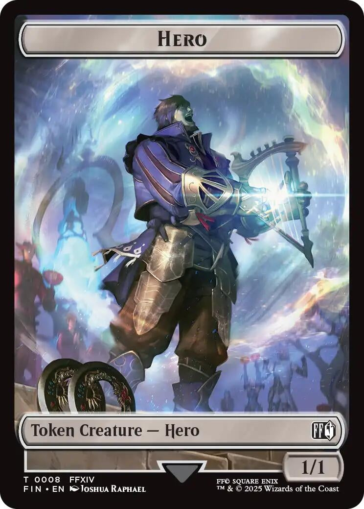 Image for Hero (0008) // Bird (0017) Double-Sided Token (8 // 17) (FIN) - Magic: The Gathering