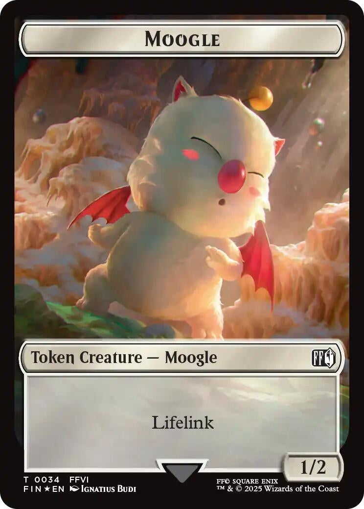 Image for Moogle (0034) // Treasure (0036) Double-Sided Token (Surge Foil) (34 // 36) (FIN) - Magic: The Gathering