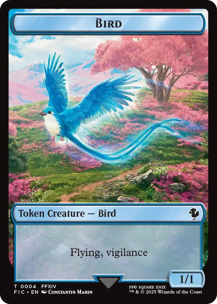 Bird // Hero (0004) Double Sided Token (4 // 4) (FIC)