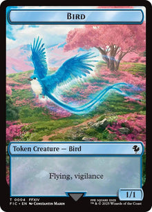 Bird // Hero (0004) Double Sided Token (4 // 4) (FIC)