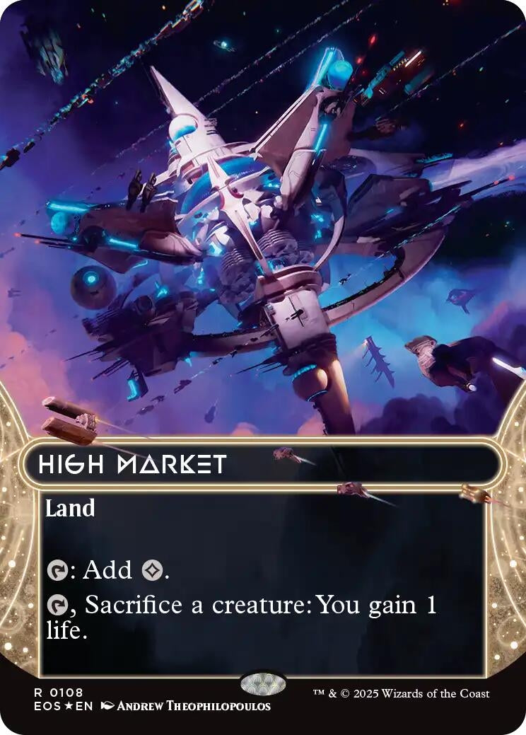 Image for High Market (0108) (Borderless) (Galaxy Foil) (108) (EOS) - Magic: The Gathering