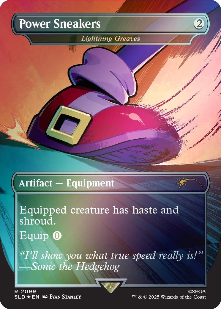 Image for Power Sneakers - Lightning Greaves (Rainbow Foil) (2099) (SLD) - Magic: The Gathering