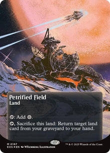 Image for Petrified Field (0167) (Borderless) (Galaxy Foil) (167) (EOS) - Magic: The Gathering