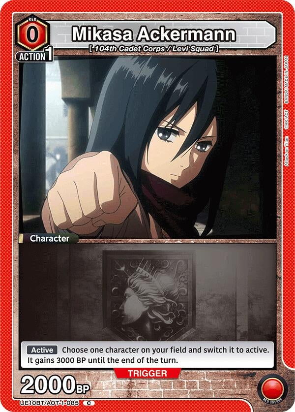 Mikasa Ackermann (085) (Box Topper Foil) (UE10BT/AOT-1-085) (UE10BT)