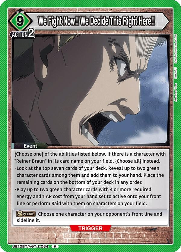 We Fight Now!! We Decide This Right Here!! (UE10BT/AOT-1-064) (UE10BT)