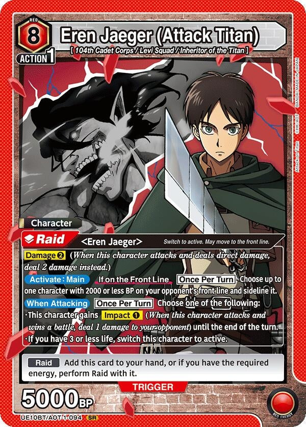 Eren Jaeger (Attack Titan) (094) (UE10BT/AOT-1-094) (UE10BT)