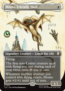 Image for Momo, Friendly Flier (Borderless) (317) (TLA) - Magic: The Gathering