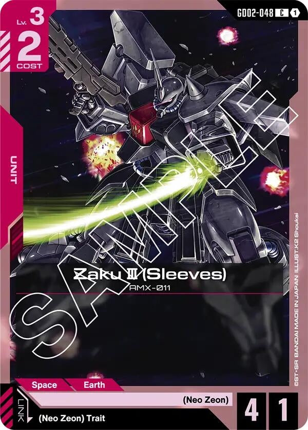 Image for Zaku III (Sleeves) (GD02-048) (GD02) - Gundam Card Game