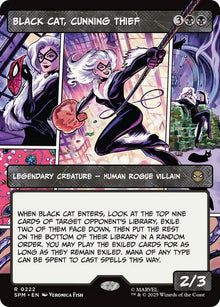 Black Cat, Cunning Thief (Borderless) (222) (SPM)