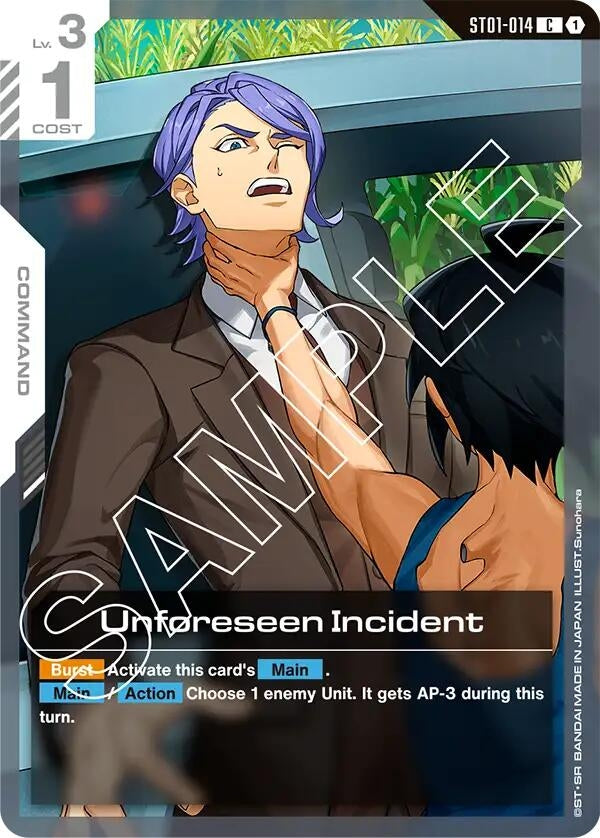 Image for Unforeseen Incident (ST01-014) (ST05) - Gundam Card Game