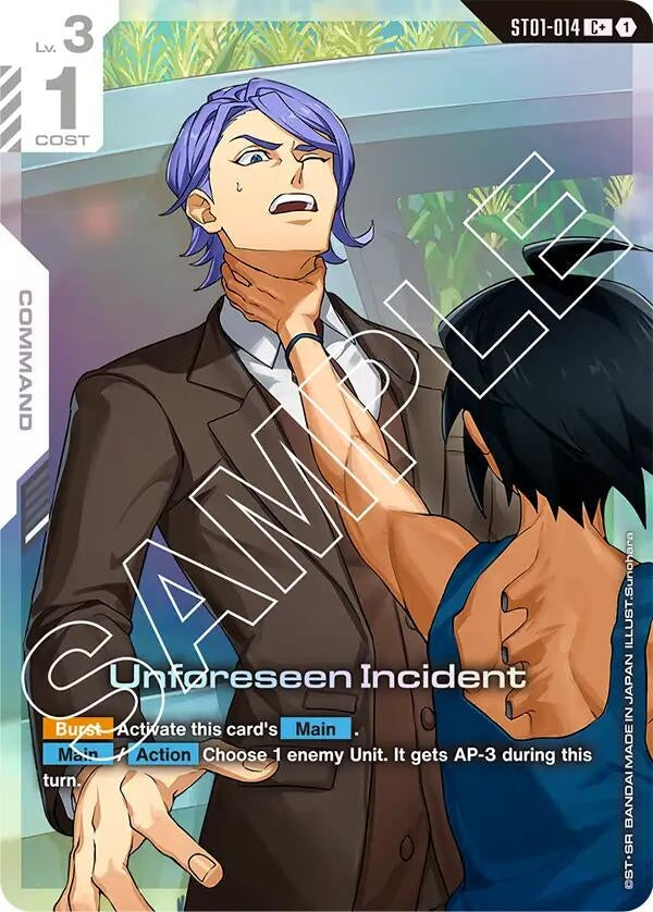 Image for Unforeseen Incident (C+) (ST01-014) (ST05) - Gundam Card Game