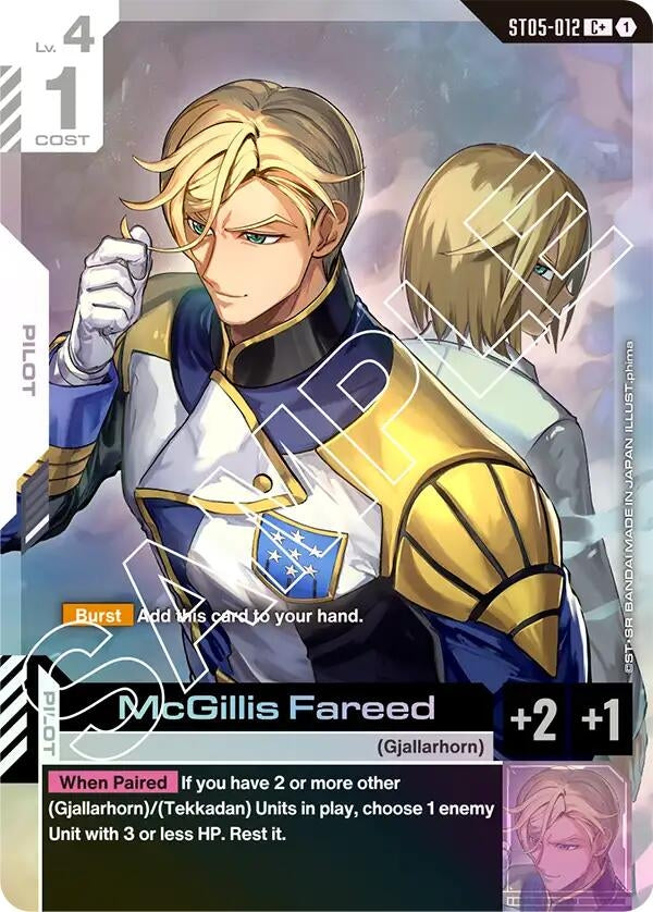 Image for McGillis Fareed (C+) (ST05-012) (ST05) - Gundam Card Game