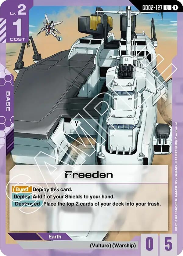 Image for Freeden (GD02-127) (GD02) - Gundam Card Game