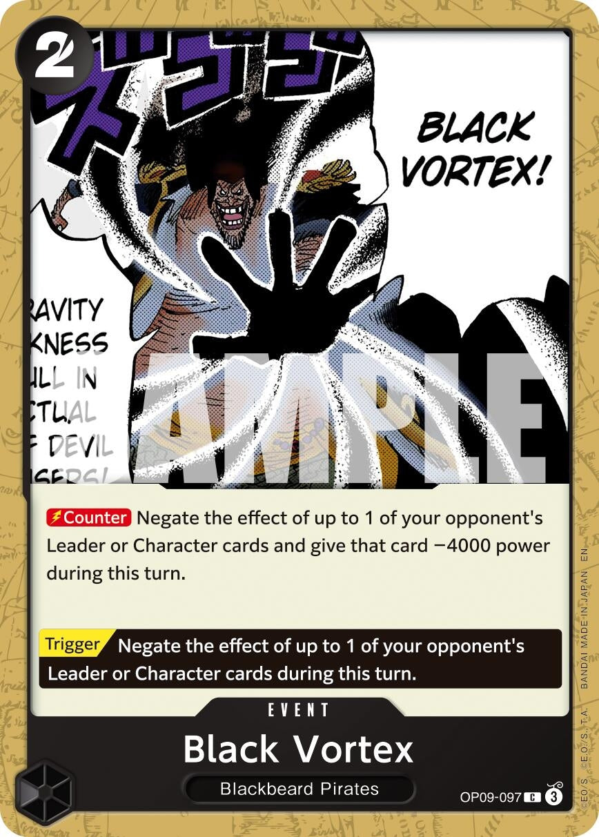 Image for Black Vortex (Reprint) (OP09-097) (PRB-02) - One Piece Card Game