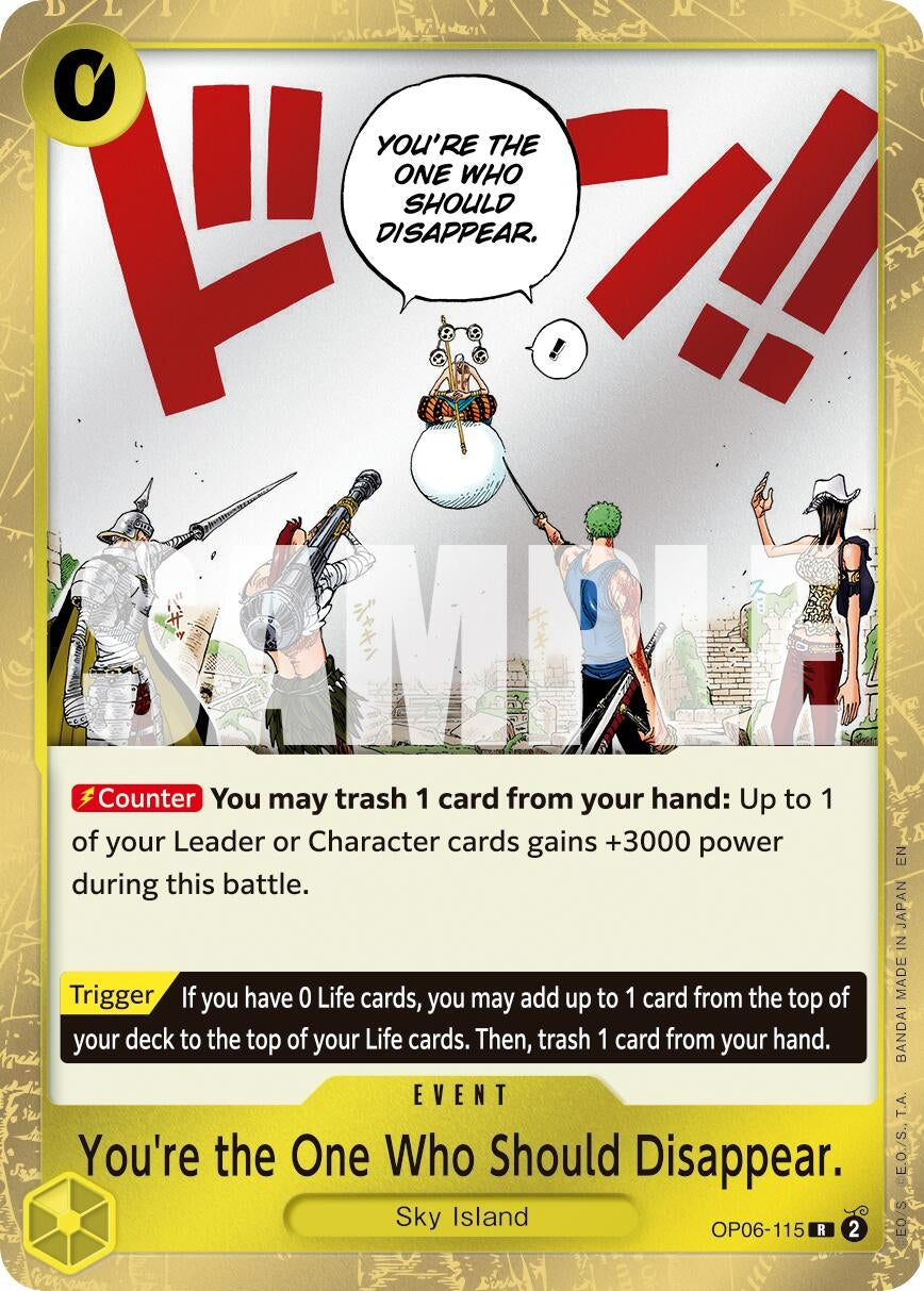 Image for You're the One Who Should Disappear (Reprint) (OP06-115) (PRB-02) - One Piece Card Game