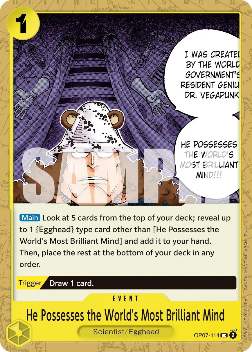 Image for He Possesses the World's Most Brilliant Mind (Reprint) (OP07-114) (PRB-02) - One Piece Card Game