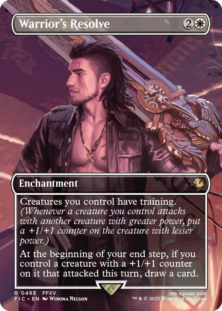 Image for Warrior's Resolve (Borderless) (465) (FIC) - Magic: The Gathering